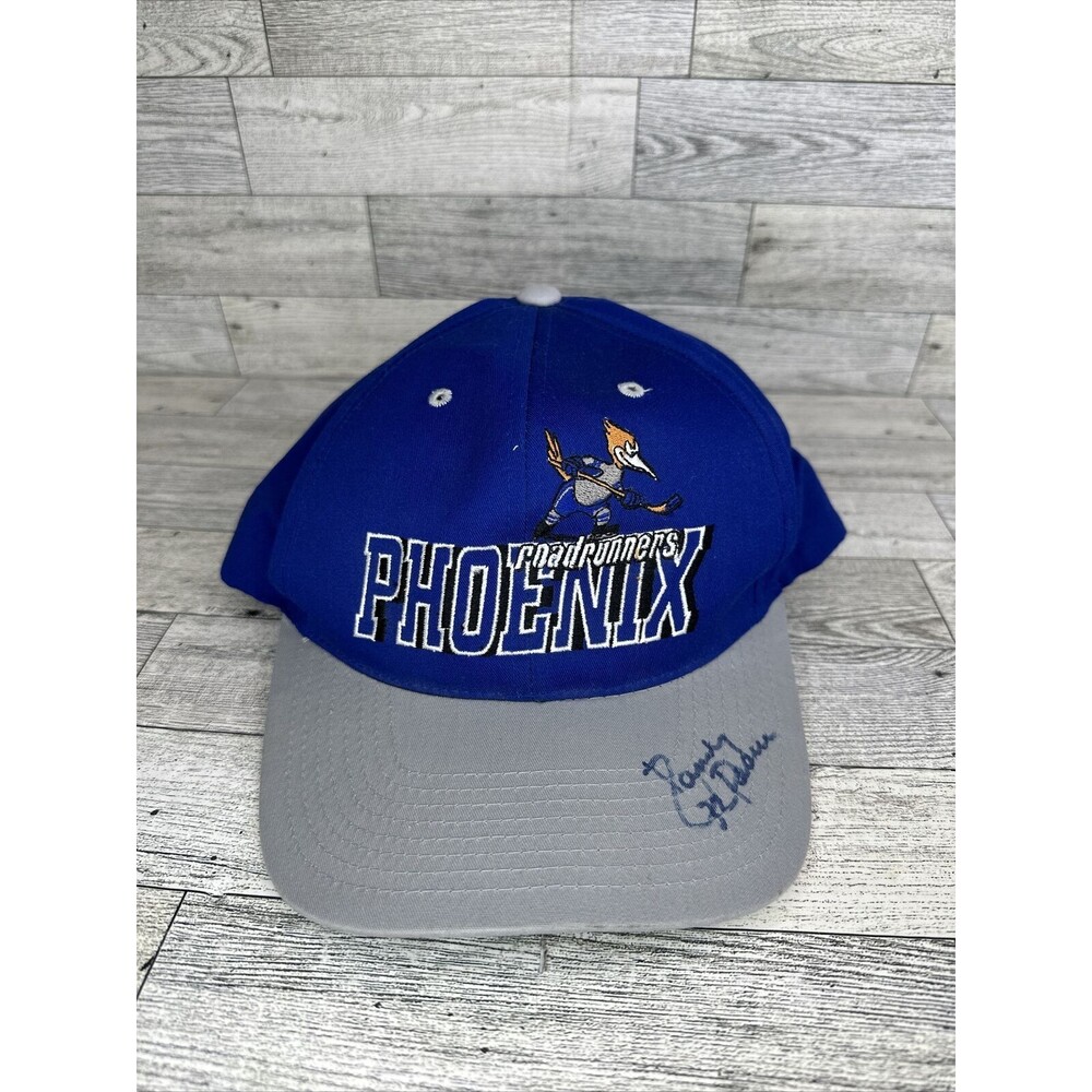 Vintage Phoenix Roadrunners Hockey Minor League Z Tag Snapback Hat Signed